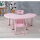 月亮桌-1桌2升降椅-粉色