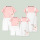 粉色纯棉T恤+白色下装