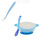蓝色三件套【碗盖子勺子】+蓝色硅胶勺