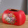 圆形陶瓷中国红纸巾盒