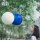 18寸白深蓝气球（2个）丝带一卷