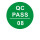 1厘米绿底白字QCPASS 08号 1件是2000