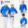 蓝色外套+白色印花ku子+chang袖T