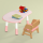 粉色+精灵椅（粉色坐垫）-实木