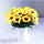 4只黑叶向日葵+螺旋花瓶