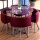 4椅子+90cm圆桌，紫底白圈
