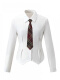 白衬衫+山楂树领带