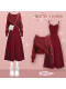 红交叉毛衣(单件)(圣诞节裙/圣诞