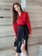 红衣+黑裙