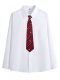 男生长袖白衬衫+领带