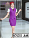 紫色马甲+短裙