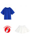 A186宝蓝色短袖+873白色短裙+彩