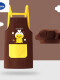棕色小鸭围裙+厨师帽六一儿童节礼物