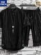 黑色短袖短裤套装(T恤+短裤)