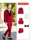 红色5件套：3件套+衬衫+领结