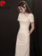 广州十三行连衣裙最新款2859-314米白色