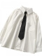 白衬衫+黑领带
