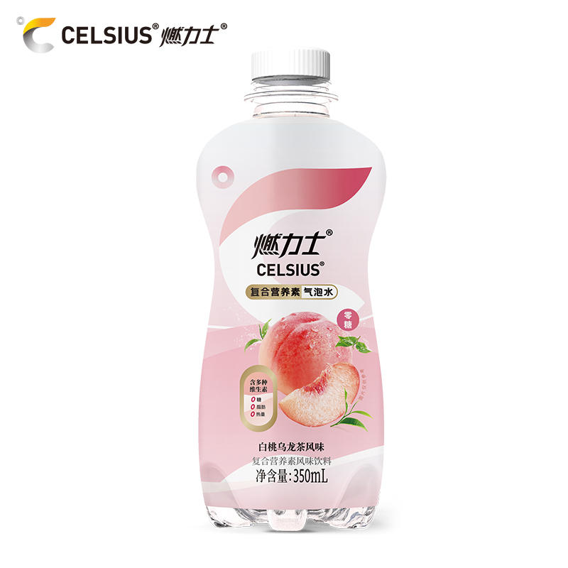【JD自营】CELSIUS燃力士 果味气泡水 白桃乌龙茶风味 350ml*12瓶