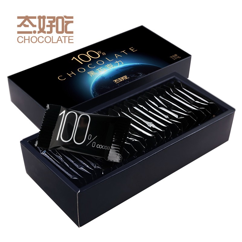 【官方旗舰店】态好吃 100%纯可可脂纯黑巧克力片 110g/盒