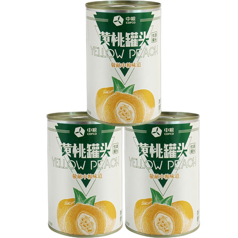 【JD好店】梅林 中粮出品 黄桃罐头425g *3罐