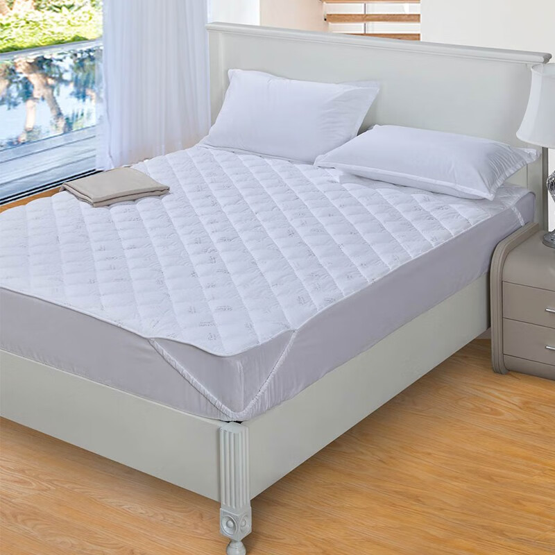 漏洞99元富安娜轻薄床垫防滑保护垫防螨款保护薄床垫白高约1公分180