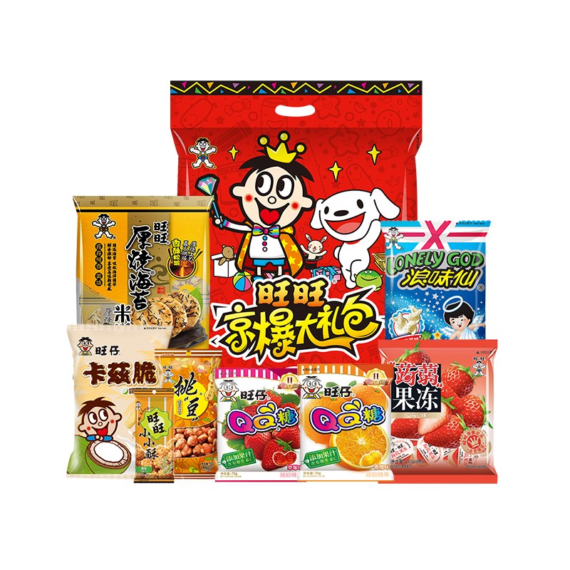 自营jdjoy联名款旺旺大礼包京爆装600g