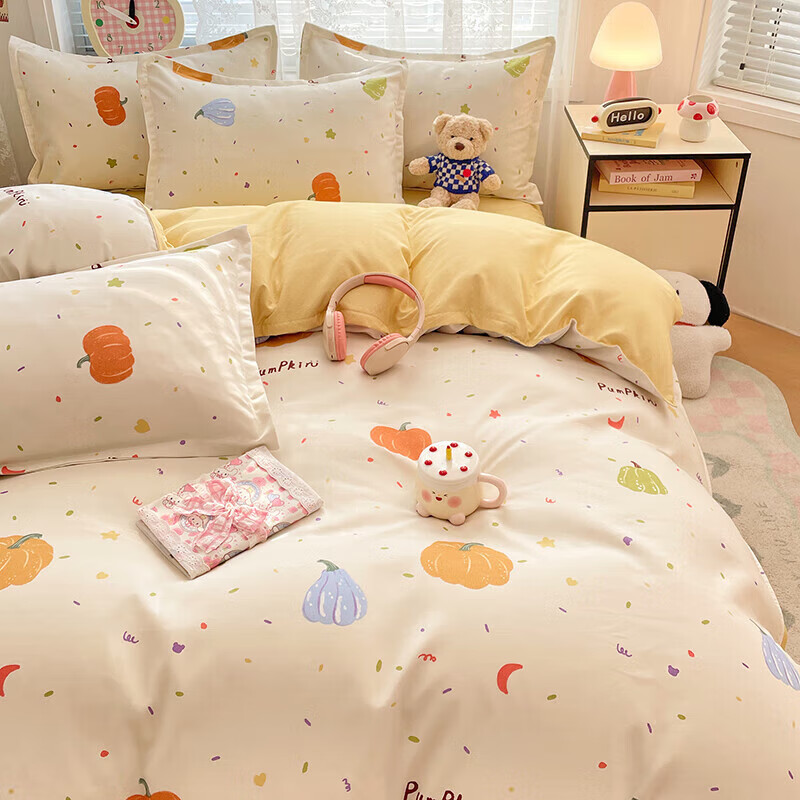 【JD旗舰店】软贝 印花卡通床品套件四件套 2.0m床单款（被套200*230cm）