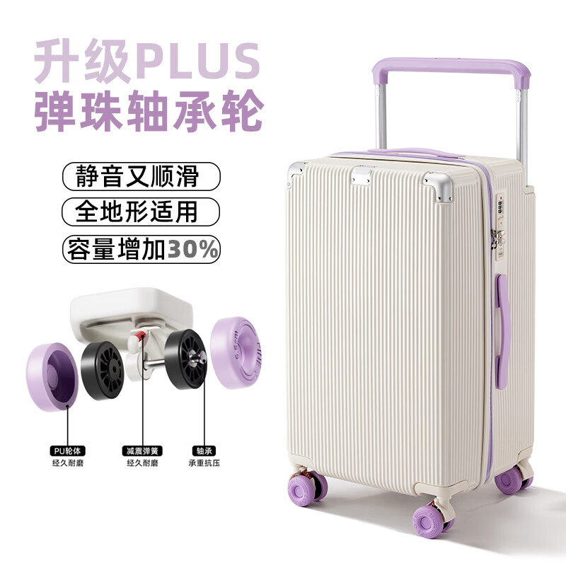 【159包邮】友胜保罗 加厚拉杆五五开行李箱 暮山紫20英寸