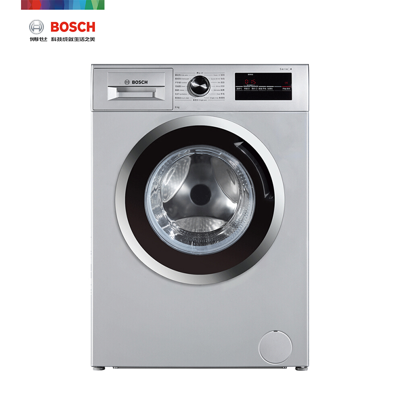 博世(bosch) 8公斤 变频 滚筒洗衣机 快洗族 低噪音 婴幼洗(银色)xqg