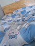 海澜之家（HLA）7A抗菌宿舍被子冬天棉被春秋被子被芯冬被超柔磨毛面料大豆纤维被 【7A抑菌 超柔抗菌】白色-青边 【厚冬被】180*220cm/约8.0斤 实拍图