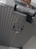 花花公子行李箱女男款拉杆箱万向轮旅行皮箱密码箱26英寸银色 实拍图