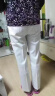 娜衣度（Naedol）女裤夏季冰丝薄款裤子外穿直筒高腰休闲裤中年白色长裤 白色 3XL 建议(130-142斤) 晒单实拍图