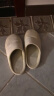 果洛菲日式家居室内春秋男女拖鞋大码防滑地板棉拖鞋冬 米色 43-44  晒单实拍图