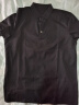布先生夏季凉感丝光棉短袖男士polo衫商务休闲上衣纯色衣服翻领打底男装 黑色 L (175) 实拍图