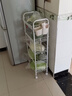 妙立（Miaoli）厨房置物架家用收纳储物架子落地多层用品大全小推车多功能蔬菜篮 5层白【滑轮+挂钩+挂盒】 实拍图
