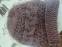 老人帽子女冬天奶奶老太太秋冬季中老年妈妈针织毛线加厚加绒保暖 D款亮丝（豆沙 加绒） 头围56-60cm(均码 有弹性) 实拍图