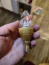 FSL佛山照明尖泡led灯泡烛形尖泡水晶灯泡小螺口E14晶钻金色6.5W黄光 实拍图