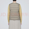 无印良品（MUJI）女式 轻量羽绒便携式背心女款马甲马夹秋冬保暖外搭羽绒内胆 浅米色 L (165/88A) 实拍图