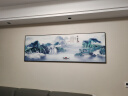 瑞尚（RUISHANG） 新中式客厅装饰画大气山水画横版沙发背景墙画挂画轻奢晶瓷壁画 流水生财 180*60/铝合金边框+晶瓷面 实拍图