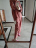 朵朵·可可24春夏季新款纯棉宽松条纹长袖九分裤睡衣女家居服套装 橙红条 160(M) 晒单实拍图