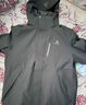 骆驼（CAMEL）三防冲锋衣户外登山服防风防水防污三合一运动外套 AD12263514X，幻影黑男女抓绒内胆 XXL 实拍图