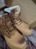 D.KED踢不烂大黄靴冬季马丁靴男鞋高帮工装靴男士加绒保暖加厚男女棉鞋 棕色（加绒款） 42 实拍图