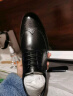 百丽通勤商务皮鞋男士正装鞋夏季牛皮内增高布洛克婚鞋大码鞋89183AM9 黑色-经典款 40 晒单实拍图