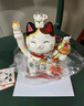 药师窑大号招财猫摆件彩绘招福大开运带项圈日本创意礼品开业乔迁日式 【加大不加价】6.5号&高19cm 实拍图