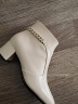 爱步（ECCO）【明星同款】靴子女 冬季保暖切尔西女靴粗跟皮靴 型塑290933 石灰色29093301378 36 晒单实拍图