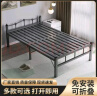 赛森折叠铁艺床家用铁床现代简约钢丝铁架床1.5米双人床硬床1米单人床 加粗加厚黑色铁床100宽 实拍图