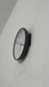 康巴丝（Compas）挂钟时尚卧室客厅办公时钟日历挂表简约创意石英钟表 3221黑白色 晒单实拍图