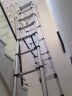 镁多力（midoli）家用人字梯伸缩梯子加厚多功能铝合金工程折叠梯升降升缩梯登高梯 人字梯3.9米【免安装+橡胶踏板】 实拍图