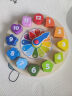 Hape儿童拼板玩具时间观念数字颜色形状认知积木时钟宝宝节日礼物 E8043 实拍图