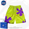 NASALIKE联名短裤男夏季外穿浴场沙滩宽松潮牌休闲冰丝速干运动五分裤 派大星男女 果绿 3XL 155-170斤 实拍图